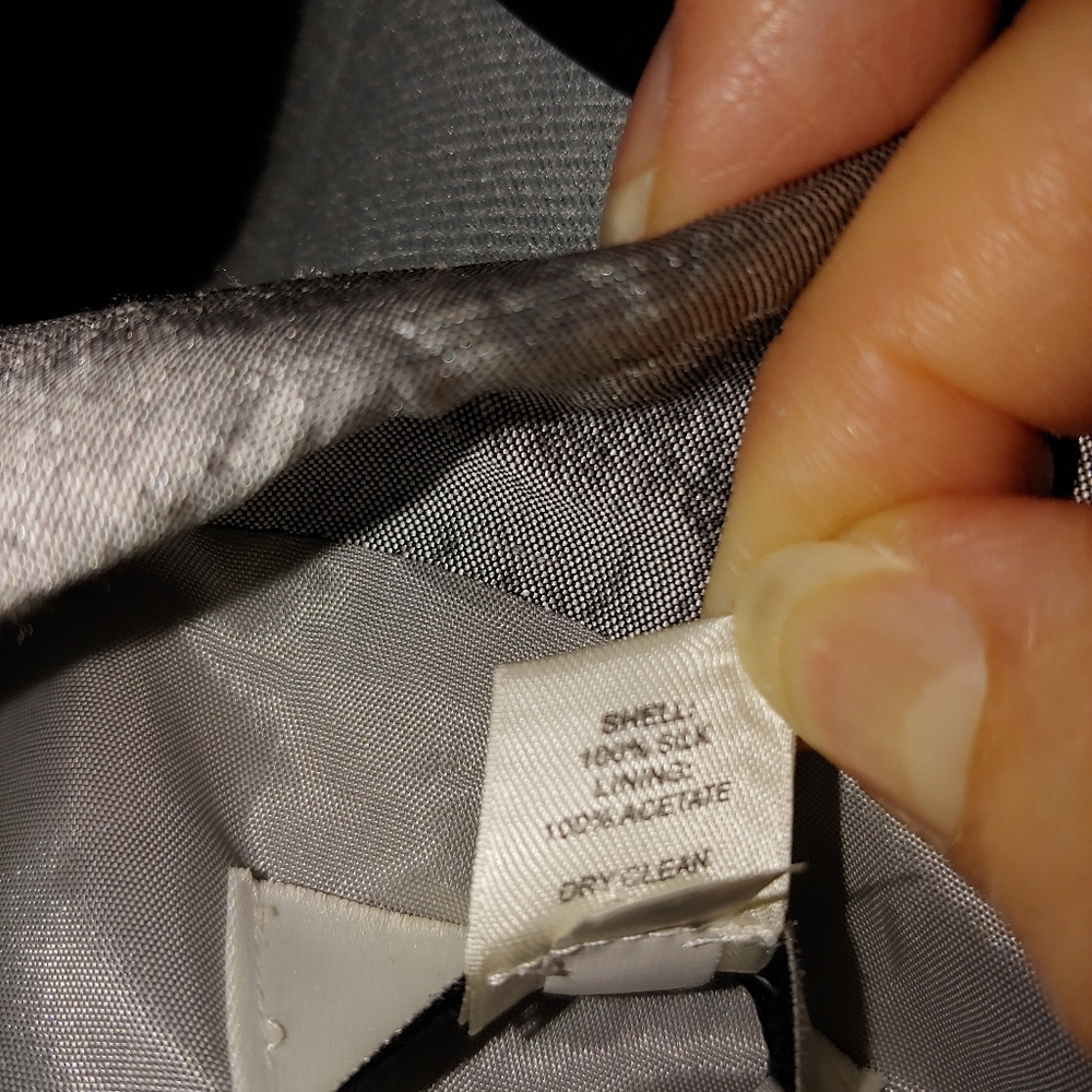 Loft silk shantung metallic cropped jacket NWOT - Picture 8 of 12
